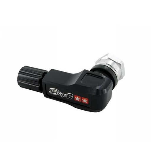 [S6-151300/BK] Válvula Stage6 CNC curvada 90° - negro