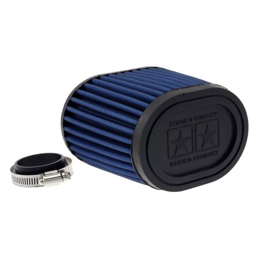 [S6-35058/BL] Filtro de aire Stage6 DRAG-RACE, Airbox azul, conexión 44mm + 49mm