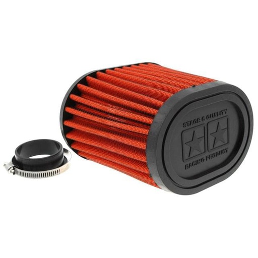 [S6-35058/OR] Filtro de aire Stage6 DRAG-RACE, Airbox naranja, conexión 44mm + 49mm