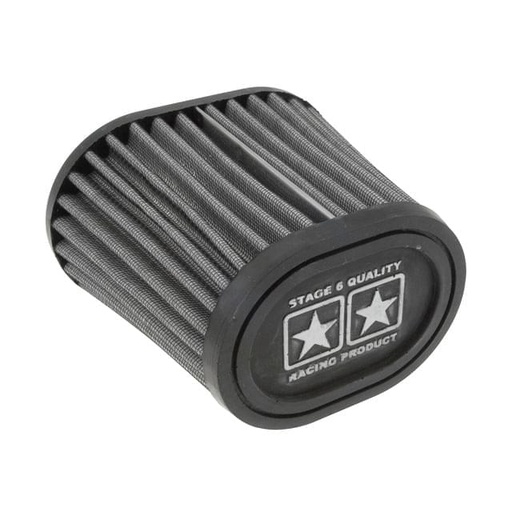 [S6-35058/WH] Filtro de aire Stage6 DRAG-RACE, Airbox blanco, conexión 44mm + 49mm