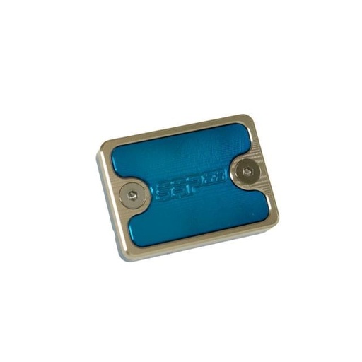 [S6-SSP058BZ/BL] Tapa Stage6 "SSP" para depósito del freno, Gilera Runner, azul/metalizado