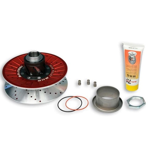 [6114582] Polea trasera (kit) Malossi MHR Red-Fury, parte fija y movible, aluminio, Piaggio
