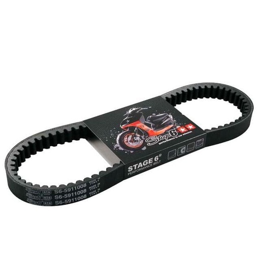 [S6-5911008] Correa Stage6 MAXIDRIVE, Piaggio LEADER / QUASAR / LEM 125-150cc 4T, L=814mm /B=22.5mm / H=10.2mm / W=30°