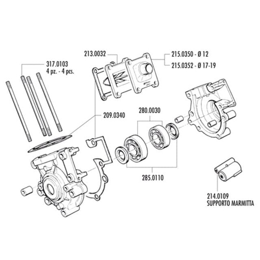 [170.0100] Carter completo POLINI, MBK 51