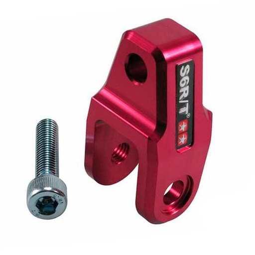 [S6-SSP367/RE] Alargador amortiguador CNC Stage 6 Homologado-ROJO