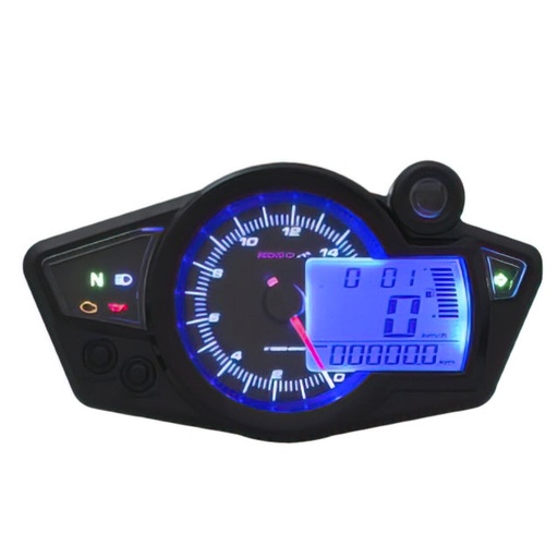 [BA011210] Velocímetro Koso RX1N GP Style Display negro, luz azul (CE)