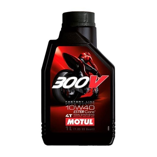 [104118] Aceite motor 2T/4T 10W40 1L Motul 300V Factory Line Road