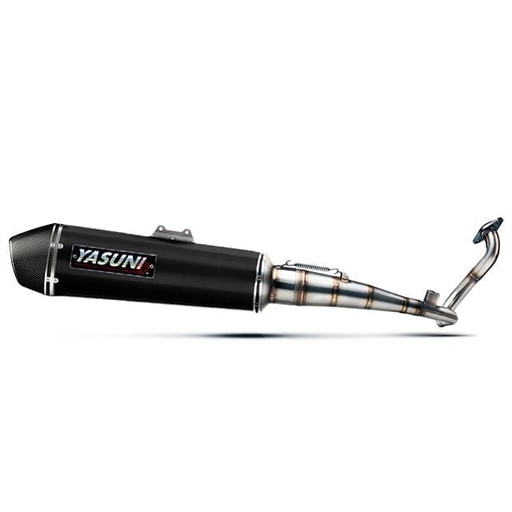 [TUB651BC] Escape Honda 125/150 Sh Dylan 125/150 homologado CE V2 Negro con tapa Carbono Yasuni 4T