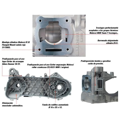 [5716668] Cárter motor completo MHR RC-ONE Malossi