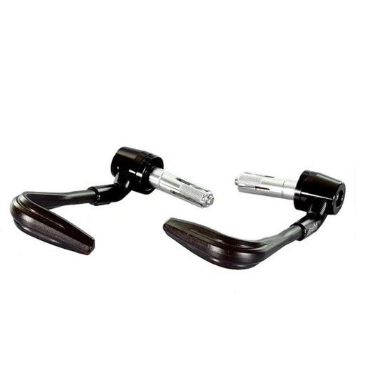 [341.0035] Protectores de maneta de aluminio y nylón Negro Polini