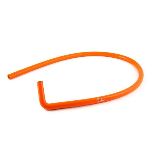 [S6-01211010/OR] Tubo silicona radiador/refrigerante 1 metro con codo 90 grados Stage6 - naranja