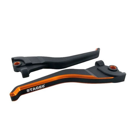 [S6-SSP105-4/OR] Maneta Stage6 Set CNC Dual Color, Aerox - negro-naranja