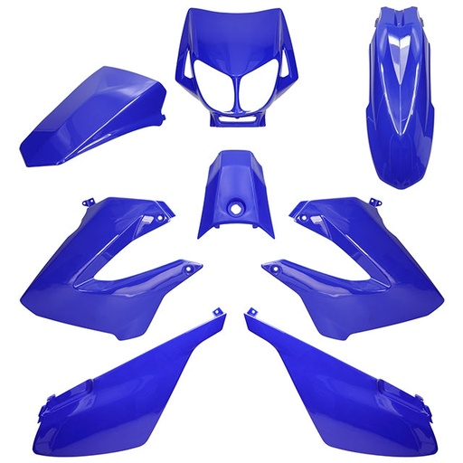 [AP55BP10.983.IBL] Carenados Derbi Senda 2000-2010 8 piezas inyección AllPro azul