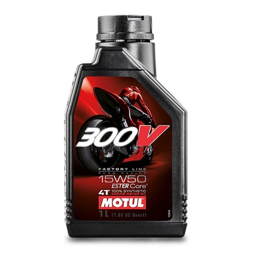 [104125] Aceite motor 4T 15W50 1L Motul 300V Factory Line Road