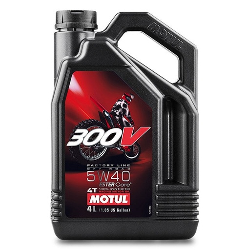 [104135] Aceite motor 4T 5W40 4L Motul 300V Factory Line Off Road