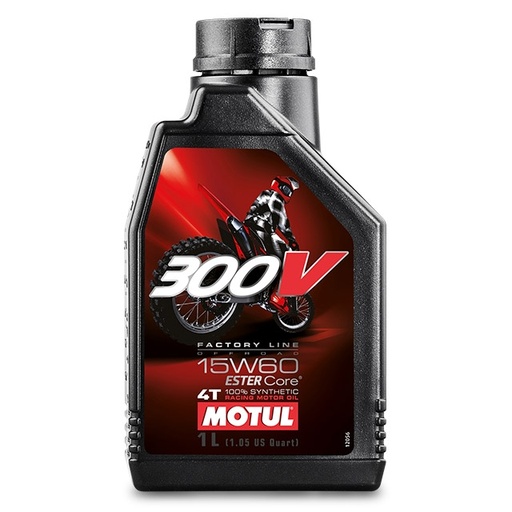 [104137] Aceite motor 4T 15W60 1L Motul 300V Factory Line Off Road