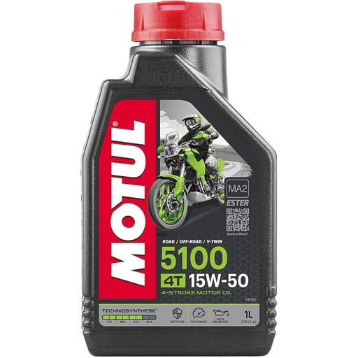 [104080] Aceite motor 4T 15W50 1L Motul 5100