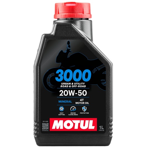 [107318] Aceite motor 4T 20W50 1L Motul 3000