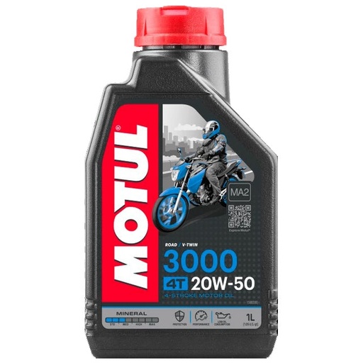 [107318] Aceite motor 4T 20W50 1L Motul 3000