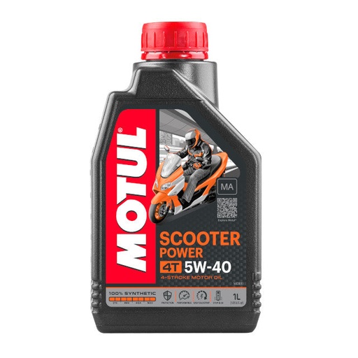 [105958] Aceite motor 4T 5W40 1L Motul Scooter Power MA