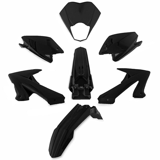 [AP55BP10.975.IBK] Carenados Rieju MRT 50 7 piezas plástico inyectado AllPro negro