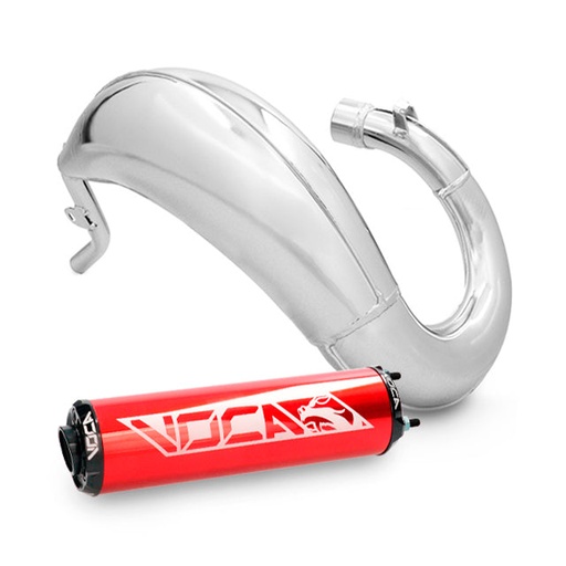 [VCR-RD38184/REBK] Escape Sherco 50 SM-R / SE-R >14 VOCA Cross Chromed 50/70cc (CE) - Silenciador rojo