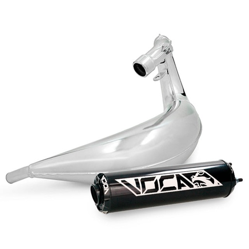 [VCR-RD38192/BKBK] Escape Derbi Senda/DRD / Aprilia RX/SX VOCA Cross Chromed 50/70cc (CE) - Silenciador negro