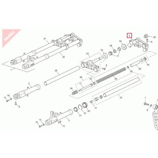 [0/000.660.7302] Tija superior Rieju RS2 Matrix 50/125cc