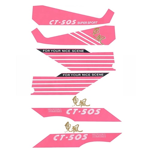 [YAM003] Kit pegatinas YAMAHA CT-50 Rosa
