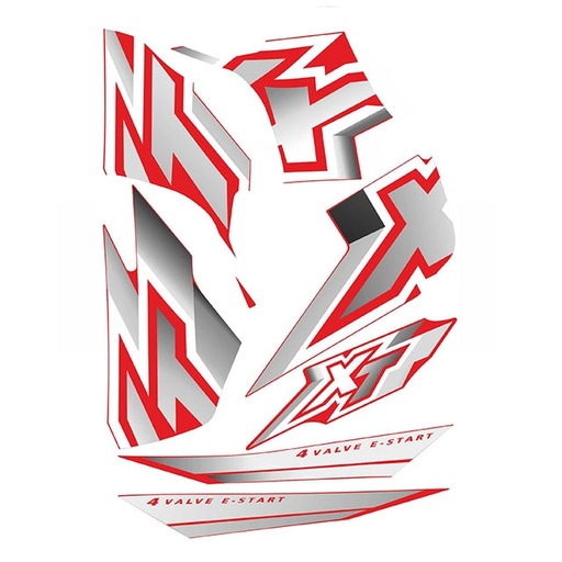 [YAM017] Kit pegatinas Yamaha XT 300 / 600 Rojo