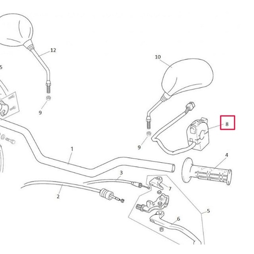 [0/000.720.6004] Conmutador Izquierdo Rieju Marathon 125