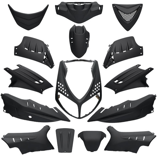 [AP55BP10.925.BM] Kit de carenados Peugeot Speedfight 2 15 piezas negro mate Allpro
