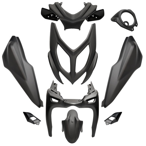 [AP55BP10.951.BM] Carenados Yamaha Aerox / MBK Nitro desde 2013 9 piezas negro mate AllPro