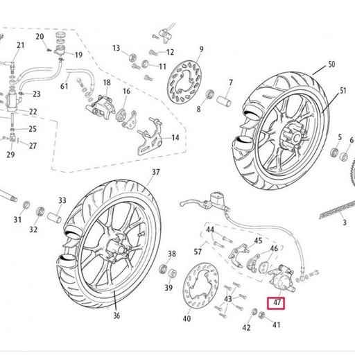 [0/000.860.5111] Pinza de freno delantero Rieju MRT 50 / Marathon 125