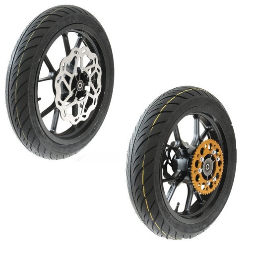 [0/K00.115.0014] Juego ruedas completas aleación 17" Rieju MRT SM Pro, Negro