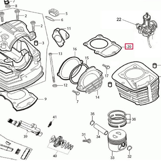 [0/250.001.0020] JUNTA DE CILINDRO