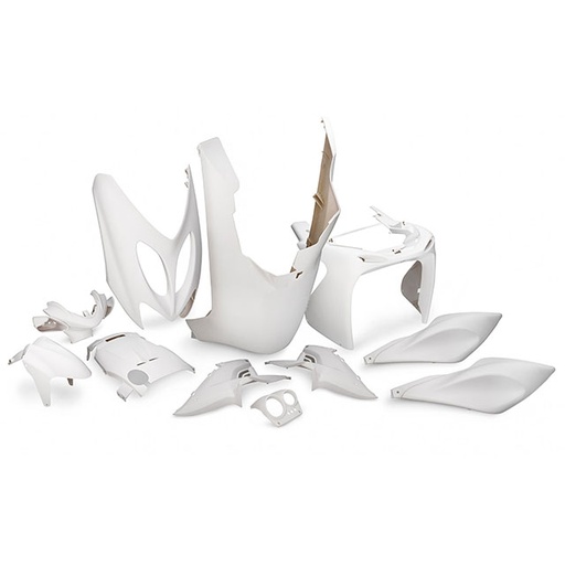 [AP55BP10.900.MW] Carenados Yamaha Aerox / MBK Nitro hasta 2013 11 piezas AllPro blanco mate