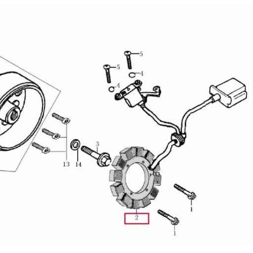 [0/227.010.0002] Estator Rieju Marathon 125 AC 2016