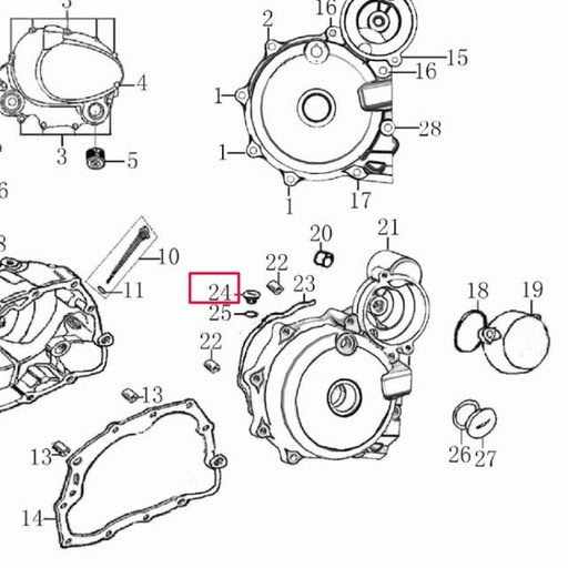 [0/227.003.0024] Tapón pequeño carter Rieju Marathon / Tango AC 125cc