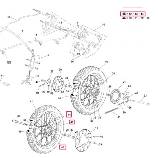 [0/000.110.8004] Llanta completa delantera original Rieju Tango 125-250