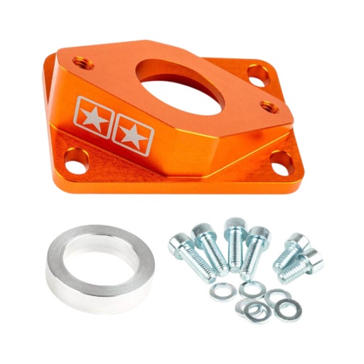 [S6-3318802/OR] Tobera de admisión Derbi / Minarelli AM6 Stage6 R/T High Flow d=28mm - Naranja