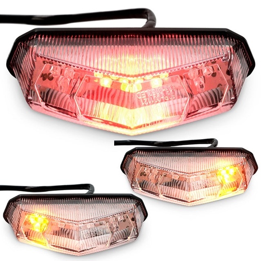 [AP50RL100.UNI.CE] Piloto trasero Universal con intermitentes LED Transparente AllPro
