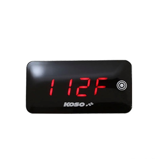 [BA068041] Marcador temperatura y voltaje Slim Line Koso - Rojo