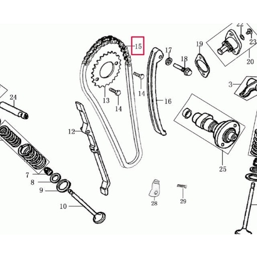 [0/227.002.0015] Cadena de distribución Rieju Marathon / Tango 125