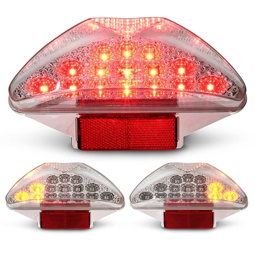 [AP50RL166.AER.CE] Piloto trasero LED con intermitentes Yamaha Aerox -  <2013 Homologado CE Allpro - Transparente