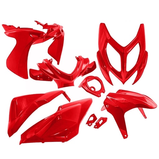 [AP55BP10.951.RE] Kit de carenados Yamaha Aerox / MBK Nitro desde 2013 9 piezas AllPro Rojo Ferrari