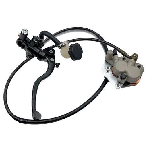 [YC110-0512-08] Freno delantero completo 2 pistones L.1170mm Pitbike YCF SM >2019 - Negro