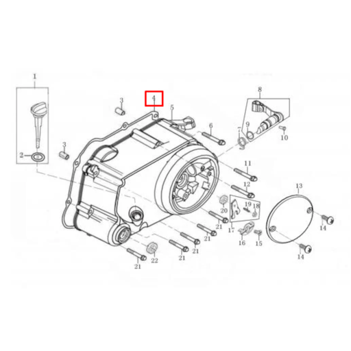 [90206-D002-0000] Junta tapa embrague Pitbike motor semi-auto 88/125 Zongshen