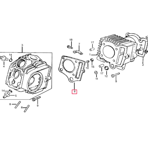 [W-G20-01016-00] Junta cilindro Pitbike motor semi-auto 88 ZF