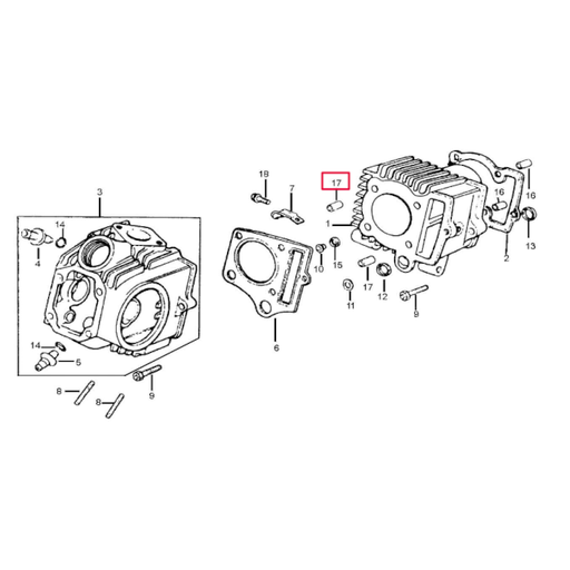 [W-D10-01014-00] Casquillo centrador culata Pitbike motor semi-auto 88 ZF